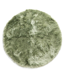 Round velvet rug - Auréa sage green - overzicht