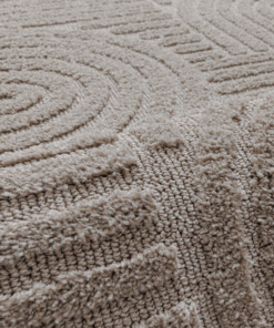 Scandinavian rug - Arc Bend beige - close up, thumbnail