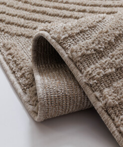 Scandinavian rug - Arc Curve beige - close up, thumbnail