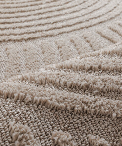 Scandinavian rug - Arc Curve beige - close up, thumbnail