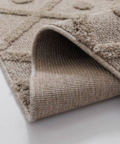 Scandinavian rug - Arc Diamond beige - close up, thumbnail