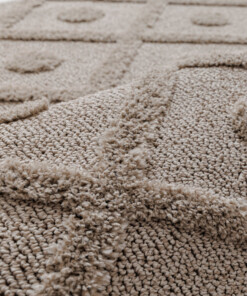 Scandinavian rug - Arc Diamond beige - close up, thumbnail