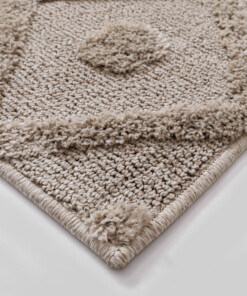 Scandinavian rug - Arc Diamond beige - close up, thumbnail