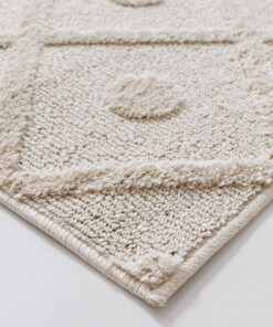 Scandinavian rug - Arc Diamond cream - close up, thumbnail