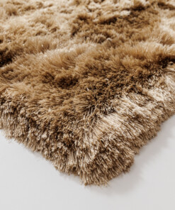 Velvet rug - Auréa beige - close up, thumbnail