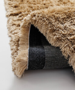 Velvet rug - Auréa beige - close up, thumbnail