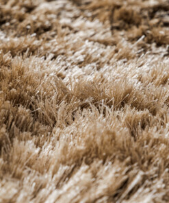 Velvet rug - Auréa beige - close up, thumbnail