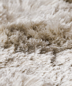 Velvet rug - Auréa ivory - close up, thumbnail