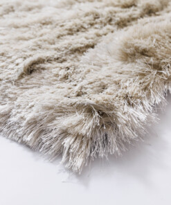 Velvet rug - Auréa ivory - close up, thumbnail