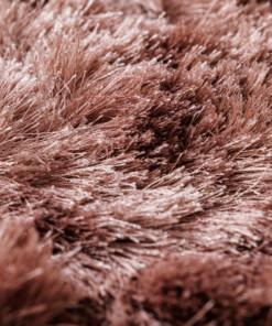 Round velvet rug - Auréa pink - close up, thumbnail