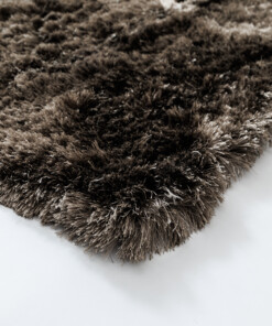 Velvet rug - Auréa taupe - close up, thumbnail