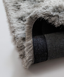 Velvet rug - Auréa silver - close up, thumbnail