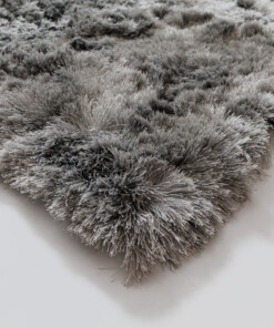 Velvet rug - Auréa silver - close up, thumbnail