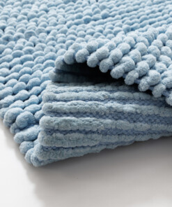 Bath mat - Sensa blue - close up, thumbnail