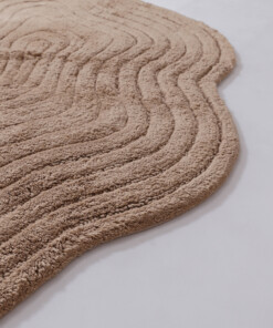 Organic bath mat - Stille beige - close up, thumbnail