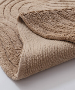 Organic bath mat - Stille beige - close up, thumbnail