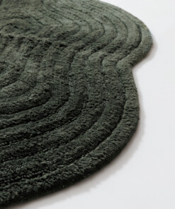 Organic bath mat - Stille green - close up, thumbnail
