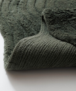 Organic bath mat - Stille green - close up, thumbnail