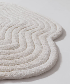 Organic bath mat - Stille ivory - close up, thumbnail