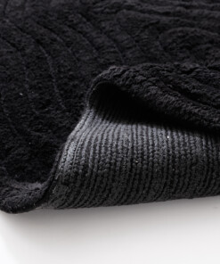 Organic bath mat - Stille black - close up, thumbnail