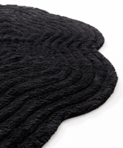 Organic bath mat - Stille black - close up, thumbnail