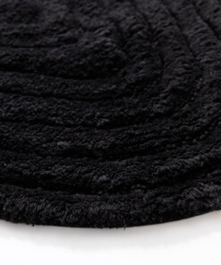 Organic bath mat - Stille black - close up