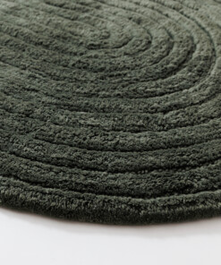 Oval bath mat - Stille green - close up