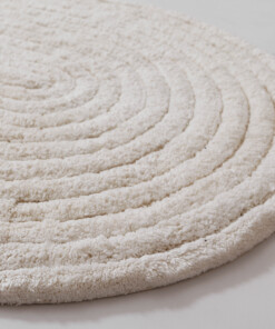 Oval bath mat - Stille ivory - close up