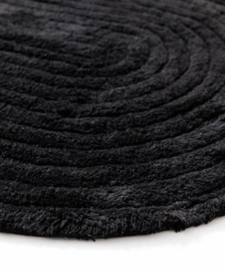 Oval bath mat - Stille black - close up