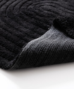 Oval bath mat - Stille black - close up, thumbnail