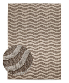 Outdoor rug​ - Dunor Ripple brown/beige - overzicht, thumbnail