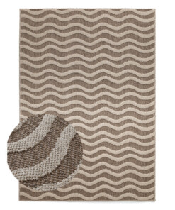 Outdoor rug​ - Dunor Ripple brown/beige - overzicht