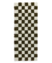 Checkerboard runner - Check ivory/olive green - overzicht, thumbnail