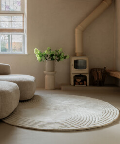 Round rug design​ - Balans Dual ivory - sfeer