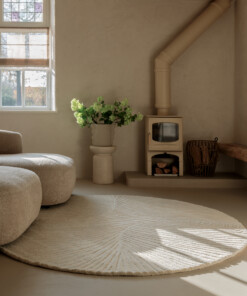Round rug design​ - Balans Tree ivory - sfeer