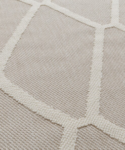 Outdoor jute rug​ - Dunor Nova natural/white - close up, thumbnail