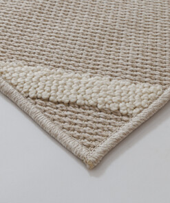 Outdoor jute rug​ - Dunor Nova natural/white - close up, thumbnail