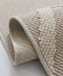 Outdoor jute rug​ - Dunor Nova natural/white - close up