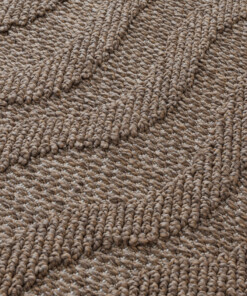 Outdoor rug​ - Dunor Ripple brown - close up, thumbnail