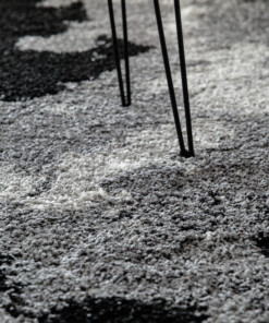 Square marble rug - Marble Artisan grey - close up, thumbnail
