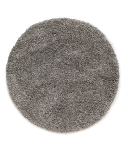 Round thick rug - Shaggy Grand light grey - overzicht