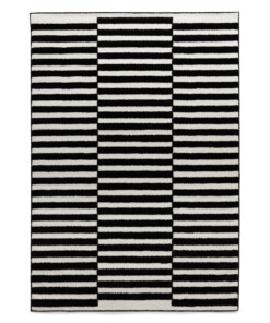Low pile rug​ - Nivo Step cream/black - overzicht