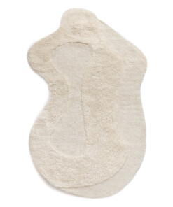 Organic shaped rug - Tjørne Mose ivory - overzicht