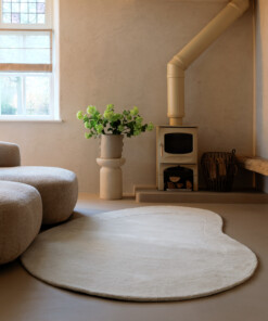 Organic wool rug - Flyt Pebble ivory - sfeer