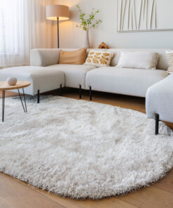Oval velvet rug - Posh light silver - sfeer, thumbnail