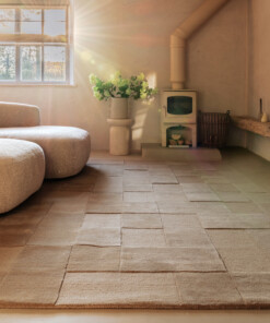 Retro rug - Summit Check beige - sfeer