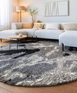 Round marble rug - Marble Artisan grey - sfeer