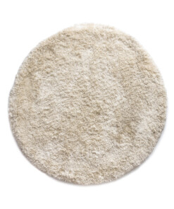 Round shaggy rug​ - Meadow ivory - overzicht