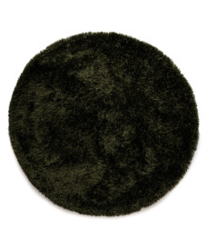 Round shaggy rug​ - Meadow olive green - overzicht, thumbnail