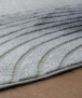 Round Scandinavian rug - Contour Curve grey - close up, thumbnail